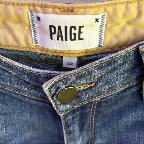Paige ~ Jimmy Jimmy Distressed Cuffed LUCA Denim Shorts in size 26 - Picture 2 of 7